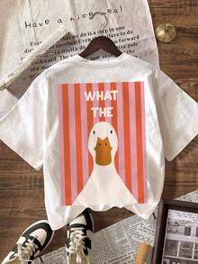 女士夏季上衣、女士度假装、女士T恤、夏季穿搭、女士夏季沙滩装、女士休闲衬衫、大码T恤 - 女士休闲圆领短袖T恤 白色 - 白色 - 查看 1