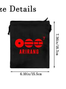 BTS 2026 Tour  Lightweight Mobile Phone Bag With Zipper - Small Wallet Crossbody Purse For Concerts Markets And Sightseeing - màu đen - Xem 4