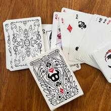 空洞骑士系列扑克牌，送给男友女友的礼物，黑白桌面扑克牌，游戏爱好者的收藏品，夏季露营派对必备，男女皆宜的礼物，青少年趣味礼物 - 多色 - 查看 12