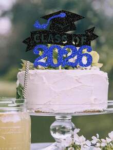 1 件/3 件 2025 毕业蛋糕装饰，祝贺 2025 毕业帽蛋糕装饰品，2025 毕业派对用品 - 彩色 - 查看 2
