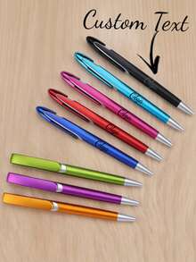 1pc Customizable Ballpoint Pen, Plastic Gift Pen, Push-Button Oil Pen, Creative Pen, Halloween Gift, Sunshine Theme Ballpoint Pen, Bulk Motivational Pen, Retractable Medium Pen, Black Ink, Thank You Gift, Suitable For Graduation, Nurses' Day, Mother's Day, Back To School - Multicolor - View 5