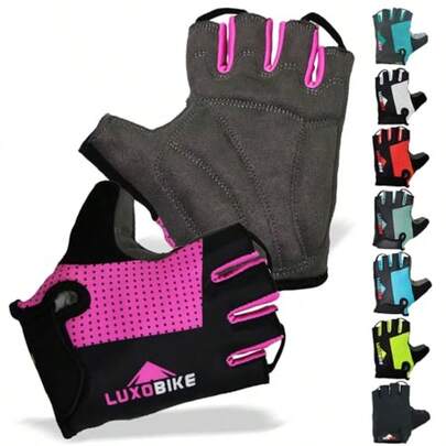 Guantes de ciclismo para bicicleta guantes de bicicleta de montaña antideslizantes acolchados transpirables con medio dedo accesorios deportivos para hombres y mujeres