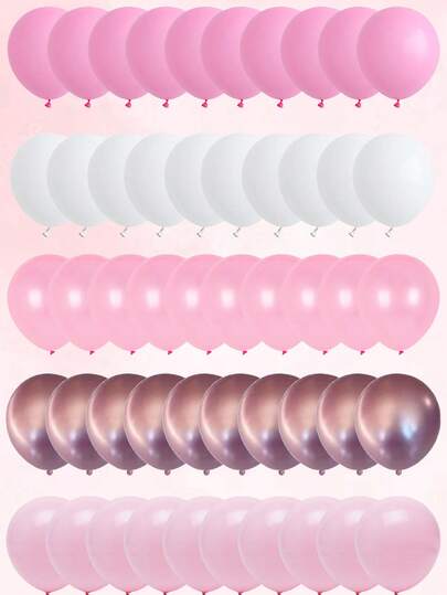 20/50个粉色乳胶气球套装，粉色主题气球，适用于生日派对、迎婴派对、性别揭晓派对、活动装饰