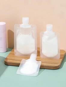 Bộ 1 túi đựng mỹ phẩm và sữa dưỡng thể di động, kèm chai silicon du lịch, túi hút chân không đựng dầu gội, mỹ phẩm có vòi đứng tái sử dụng, túi đựng rỗng có thể đổ đầy lại, chai du lịch chống rò rỉ, dùng để đựng dầu gội, mỹ phẩm và sữa dưỡng thể, đồ dùng cần thiết khi đi du lịch, đồ dùng ký túc xá, quà tặng tựu trường. - Nhiều màu - Xem 8