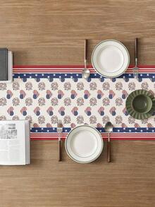 1/4/5/6/7pcs America250 Family Set, 250th Anniversary Of America Flag/Banner, America250 Decor, 1776-2026 Freedom 250 A250 Living Room/Dining Room/Kitchen Decoration Set, Linen-Like Material, Multiple Sizes Available, Fireplace Mantel Scarf, Placemats, Coasters, Home Decor - Multicolor - View 3