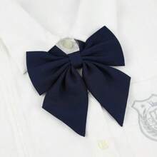 1pc Women's Knitted Polyester Adjustable Solid Color Bowknot - Pre-Tied, Campus JK Style, Japanese Sailor Outfit, Suitable For Daily Wear, Dating, Party, Prom - Multicolor - View 4