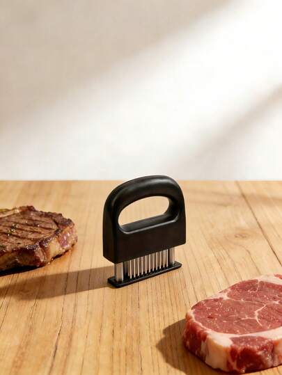 1pc, Stainless Steel Meat Tenderizer Tool For Softening Meat, Ideal For Pounding Steaks In The Kitchen