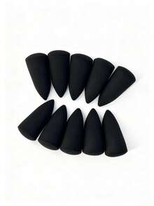 Makeup Sponge Multi-Shape Irregular Makeup Sponge Non-Latex Beveled Teardrop Tool Cylindrical Black Teardrop Cut Stamp Three-Sided Makeup Sponge Puff - Multicolor - View 11