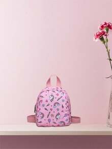 1 pièce Mini sac à dos licorne avec motif imprimé aléatoire - Rose bonbon - Voir 4