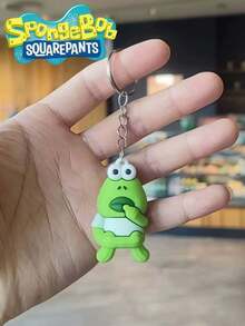 SpongeBob SquarePants 6 Peças Chaveiro Residente Calça Quadrada, Cor e Estilo Aleatórios, Imagem do Irmão Polvo Estrela Grande Calça Quadrada, Pingente de Festa, Pingente de Bolsa de Anime Fofo, Pingente de Telefone Celular, Chaveiro, Pingente Portátil da Moda, Chaveiro, Pingente de Bolsa de Nicho, Acessórios de Alta Qualidade - Multicolorido - Visão 4