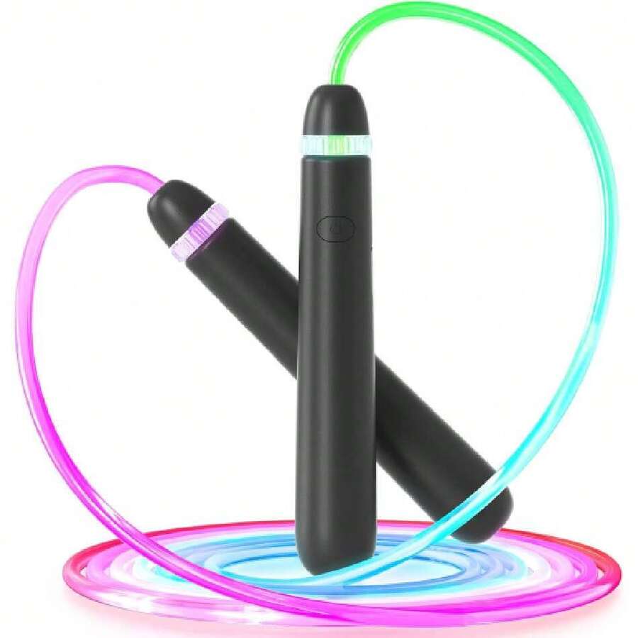 LED Light Up Jump Rope For Kids And Adults, Adjustable And Bright Jump Rope For Boys And Girls, Colorful Light Up Jump Rope For Fitness And Training, 44460082 - 紫紅色 - 查看 1