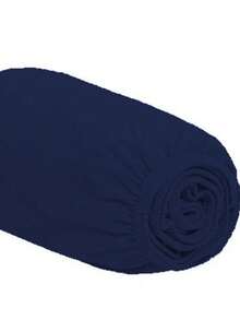 Single Fitted Sheet With Elastic All Around, Micropercal Flex 400 Thread Count, Soft Touch, Single, Double, Queen, King - 藏蓝色 - 查看 1