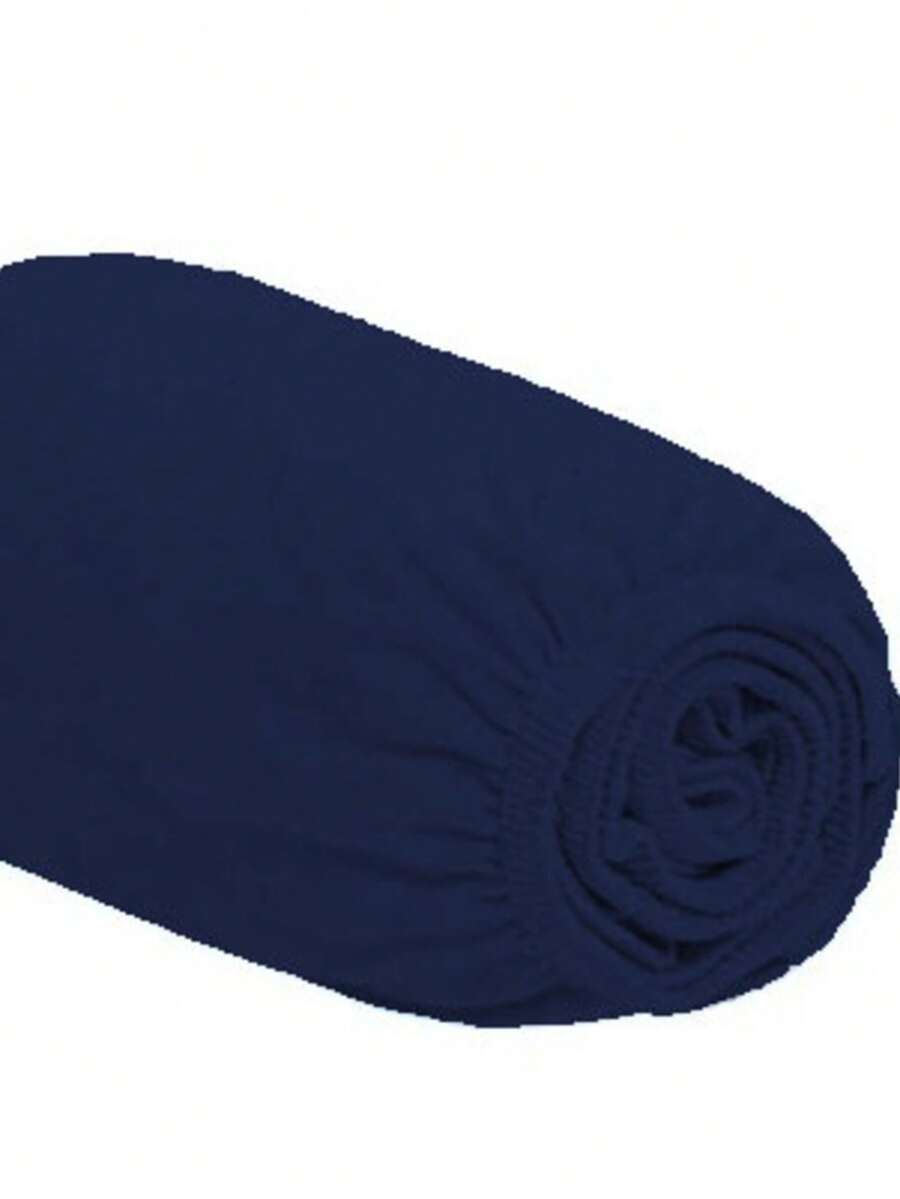 Single Fitted Sheet With Elastic All Around, Micropercal Flex 400 Thread Count, Soft Touch, Single, Double, Queen, King - 藏蓝色 - 查看 1