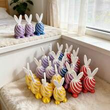 1个软萌减压兔子蛋，复活节礼物摆件，迷你兔子蛋 - 彩色 - 查看 2