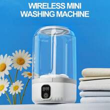 Mesin Cuci Mini Portabel Kapasitas 1,5L, Sepenuhnya Tahan Air, Layar Sentuh LED, Cocok untuk Pakaian Ukuran Kecil, Baterai 4000mAh - MultiWarna - View 8