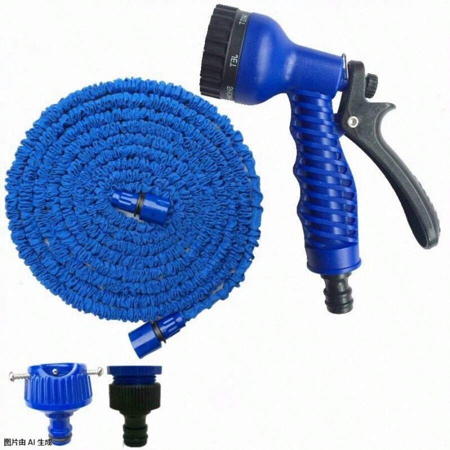 25FT-200FT Garden Hose Expandable Magic Water Pipes Home Garden Daily Watering Tools High-Pressure Car Wash Cleaning Water Gun - 藍色的 - 查看 1