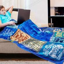 Personalized "Best Son Ever" Fleece Blanket - Perfect Gift For Dad On Birthday Or Any Special Occasion - Multicolor - View 6