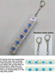 1pc Keyboard Fingertip Toy, Squeeze-Type Keychain Stress Relief Toy, Relieve Stress, Keyboard Fingertip Keychain Gift For Anxious Friends, Suitable For Office And Home Keyboard Fingertip Clicker - Multicolor - View 13