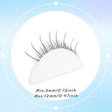 5 pares de pestañas postizas transparentes de tallo natural, extensión de pestañas, rizadas y suaves, estilo de dibujos animados, maquillaje diario, agrandamiento de ojos, pestañas en tira, 3-12mm - Negro - Ver 9