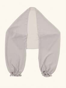 1pc Women's Solid Color Chiffon Sleeve Covers, Lightweight Breathable Sun Protection Shawl, Soft & Comfortable Multifunctional Shawl For Everyday Use, Suitable For All Seasons,Beach,Holiday - Multi-color Chiffon Shawl With Sleeves - View 16