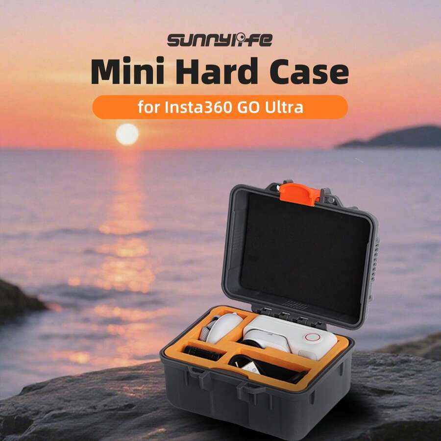 Estuche rígido de carcasa dura para Insta360 Go Ultra Mini, bolsa de almacenamiento portátil, perfecta para viajes de vacaciones, deportes/aventuras al aire libre, fotografía en el campus, excelente almacenamiento y protección | Almacenamiento y protección de la cámara Osmo | Regalo ideal para usuarios de Go Ultra - Ver 1