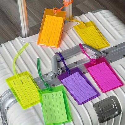 Thẻ hành lý, nhãn nhận dạng túi du lịch bằng PVC, vật dụng thiết yếu cho du lịch hàng không, phụ kiện hành lý.