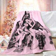 1Pc KATSEYE Inspired Tribute Global Girl Group Poster Theme 6 Members Pyramid Formation Plaid & Denim Outfits Soft Pink Background Flannel Throw Blanket 280GSM Ultra Soft Warm Cozy Blanket For Teens Adults Bedroom Living Room Dorm Decor K-Pop Girl Group Fan Merchandise Featuring Digital Poster Illustration Youthful Edgy Streetwear Aesthetic Available In Multiple Sizes 30x40 To 60x80 Inches Holiday Birthday Christmas Gift For Her Him Girlfriend Boyfriend Sister Brother KATSEYE Fans Collectors Snuggly Comfortable Lightweight Fluffy Edgy Iconic Statement Piece Blanket - Nhiều màu 6 - Xem 7