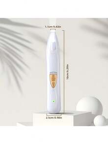 Máy cắt móng vuốt điện cho chó và mèo có đèn LED, máy tỉa lông chó chuyên nghiệp sạc USB, máy cạo lông chó mèo, mắt, mặt, tai cho thú cưng, dung lượng pin 400mAh. - Xem 2