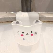 1 pièce Porte-savon de cuisine/salle de bain multifonctionnel en forme de chat mignon en silicone avec panier-filtre à résidus alimentaires, panier d'évier, support de plante de cuisine, panier de vidange de robinet, panier de vidange amovible, support de rangement de cuisine, support d'égouttage d'éponge, support d'égouttage de torchon. Avec fond amovible, facile à installer et à démonter, convient aux cuisines modernes. Cadeau idéal pour Pâques, la Saint-Valentin et les anniversaires. - Multicolore - Voir 13