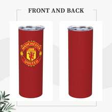 Red Manchester United FC Crest Skinny Tumbler With Straw, English Football Fans Cup - Nhiều màu - Xem 3