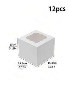 Hộp đựng bánh Macaron kiểu sóng mới (6 chiếc/12 chiếc), hộp quà tặng kẹo bằng bìa cứng màu trắng cỡ lớn có cửa sổ và viền sóng, thích hợp đựng bánh ngọt, sô cô la, bánh quy, bánh pastry, món tráng miệng, quà sinh nhật, tiệc tùng, đám cưới. - Nhiều màu - Xem 13