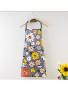1pc Waterproof Printed Apron, Fashionable Polyester Kitchen Apron, Adjustable Women's Apron, Suitable For Manicurists, Cooking, Baking, Grilling And DIY Projects, Gardening And Cooking - Oil-Proof, Kitchen, Bathroom, Kitchen Supplies, Household Items, Mother's Day, Unisex, Kitchen Essential - Multicolor - View 10