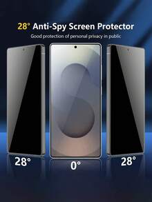 5pcs Full Screen Privacy Tempered Glass Film, Anti-Peeping, Waterproof, Anti-Fingerprint, Anti-Scratch, Anti-Drop, Anti-Shatter, Multi-Layer Privacy Protection, One-Click Installation, Beginner-Friendly, Smooth Touch, Bubble-Free, Compatible With Samsung Galaxy S26/S26 Ultra/S25/S24/S23FE/S20FE/Z Fold7/Z Fold6/A56/A55 And Other Models. - Black - View 6
