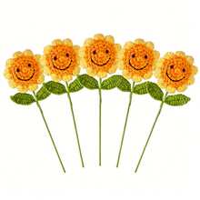 1pc/3pcs/5pcs Artificial Crochet Sunflower, Rose, Tulip, Lily Flower, Fake Flowers, Lifelike Flowers, Desktop Decor, Wall Decor, Suitable For Birthday Gift, Anniversary Gift, Mother's Day Gift, Christmas Gift, Event & Home Decor, Valentine's Day Gift - Multicolor - View 37
