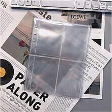 10pcs A5 6-Ring Loose Leaf Refill Pages, High Quality 4-Slot/2-Slot/1-Slot Card Holder Sleeves, 2.5"X3.5" Double-Sided 6-Ring Binder Pockets, A5 Plastic Card Sleeves, Suitable For Idol Photo Cards, Postcards, Trading Cards, Photos, Campus Cards, Access Cards, Office Stationery, Planner, School Supplies, Back To School - A5 - View 2
