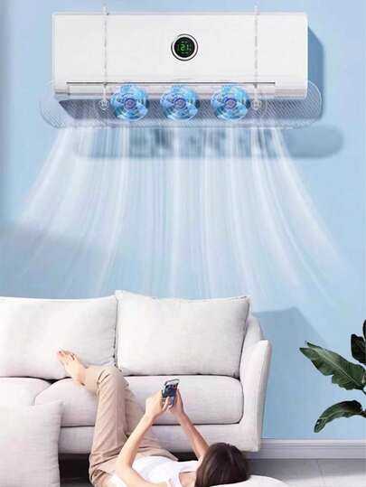 Air Conditioner Wind Shield Wall, Universal Hanging Anti-Direct Blowing Wind Shield, Wind Guide Cover Air Outlet To Isolate Cold Air And Wind Curtain To Block Wind, Hanging Installation, No Need To Punch Holes, Directly Hang Above The Air Conditioner Without Damaging The Air Conditioner,Perfect For Summer, Dorm Rooms, Bedrooms, And Home Use.Household Gifts