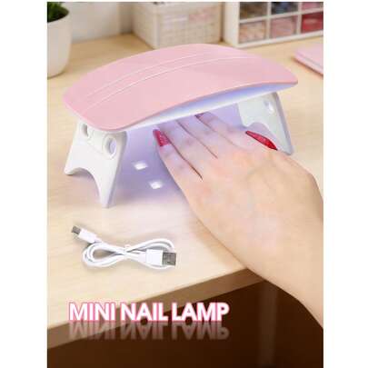 Portable Pink UV/LED Nail Lamp, USB Nail Curing Light Therapy Machine, Nail Art Tools & Equipment, Suitable For Women Gift, Home & Salon Use