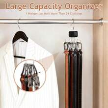 3 Pack Belt Hanr For Closet Organizer 2026 Upgraded Tie Hanrs For Sp Saving Stora 360 Rotatable Foldable Hooks Lar Capacity Rack For Tank Top Bra Se Black - Black - View 5