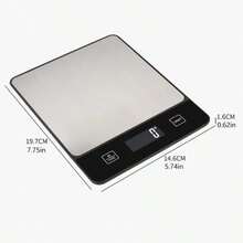 1pc Digital Kitchen Scale, 10kg/22lb - Stainless Steel Easy To Clean Material, Suitable For Baking And Cooking, Measures In G/Oz With 1g Precision, LCD Display, Tare Function, Non-Rechargeable, Requires 2*AAA Batteries (Not Included) - Black - View 12