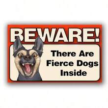 狗警示牌，宠物金属警示牌，包含“小心恶犬”标志、“禁止入内”标志、“小心恶犬，远离”指示牌、安全工具牌、防犬攻击标签，可通过孔洞悬挂。 - 1PC - 查看 22