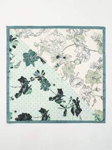 1条女士新款70厘米荷花几何印花方巾 - 彩色 - 查看 3