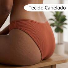 Set Of 5 Women's Ribbed Cotton Thong Panties, Assorted Colors, Mila - Multicolor - View 2