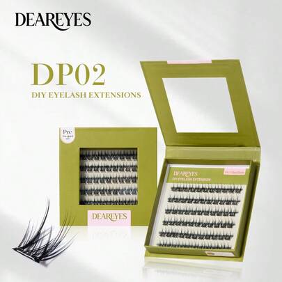 DP-02 Racimos de pestañas postizas autoadhesivas, sin necesidad de pegamento, reutilizables