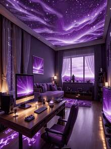 1个RGB旋转迪斯科球投影灯，USB供电LED氛围夜灯，变色天花板投影灯，适用于卧室、家居、生日派对、节日、汽车装饰 - 多色光 - 查看 3