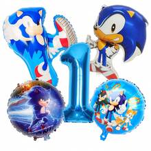 Hasbro 32-Inch 1-9 Blue Number Foil Balloons, Hedgehog Cartoon Character Balloon Set, Cartoon Aluminum Foil Balloons, Suitable For Birthday Party Decoration - View 3