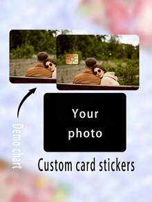 DIY Customized Credit Card Sticker Set, Personalized Photo Wallet Card, Customized Couple Photo Wallet Card, Personalized Engraved Photo Wallet Card - Multicolor - View 6