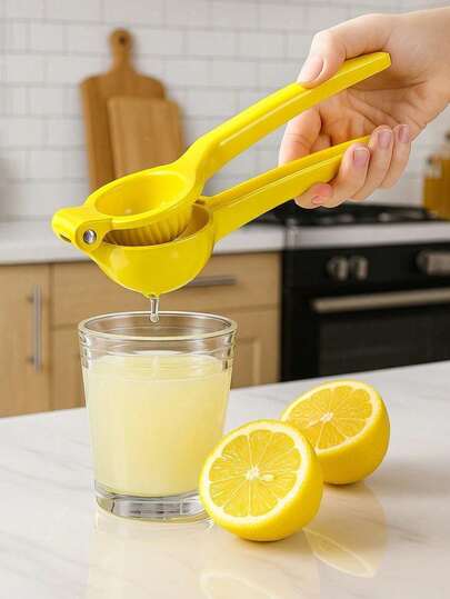 1pc Portable Multifunctional Aluminum Citrus Juicer, Efficient Manual Lemon Squeezer With Non-Slip Handle, No Electricity Required, Space-Saving Kitchen Tool, Suitable For New Year, Valentine's Day, Mother's Day, Father's Day, Graduation, Back To School, Fresh Juice Lovers