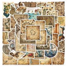 50 pezzi Adesivi vintage con mappa del mondo, adesivi vintage adatti per borracce, laptop, skateboard, chitarre, frigoriferi, bagagli, scrivanie, pareti, album di ritagli, custodie per telefono, forniture scolastiche, decorazioni per la casa, rientro a scuola, regali per feste, regali di compleanno - 50 pezzi/set - Visualizzare 11