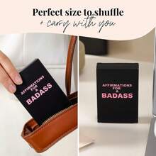 AFFIRMATIONS FOR A --A Set Of Positive Quotes Designed Specifically For Card Games - Daily Inspirational And Inspirational Cards For Women - Available In Two Styles: Pink Box And Black Box. The Pink Box Contains 50 Cards, While The Black Box Contains 53 Cards - Multicolor - View 2