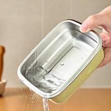 Kotak Bento Stainless Steel 304 untuk Dewasa, Wadah Makan Siang Aman untuk Microwave dengan Tutup, Kotak Makan Siang Logam Anti Bocor untuk Sekolah, Wadah Penyimpanan Makanan Terbagi untuk Persiapan Makanan, Wadah Camilan untuk Perjalanan dan Makan Siang - MultiWarna - View 10